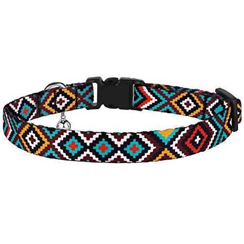 CollarDirect Aztec Cat Collar Breakaway Pack of 2 PCS Nylon Tribal Pattern Geometric Pet Kitten Collars for Cats (Aztec… - Image 6