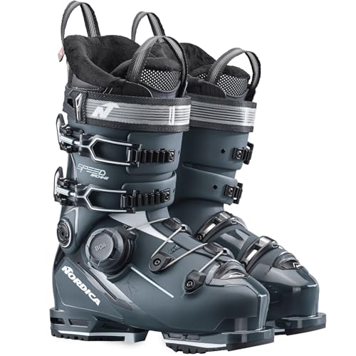 Nordica Speedmachine 3 BOA 105 W Women's Medium Fit High Performance Alpine Ski Boots (Green/Black/Aquamarine, 27.5)