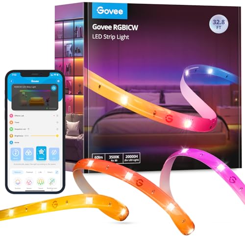 Govee RGBIC LED Strip 10M für Schlafzimmer mit warmweißem Licht