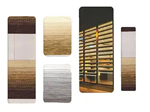 Lucky Sales Corporation Polyester Multi Color 140 Grm 50 MM Wooden Natural Mosaic Blinds (LSC-8)