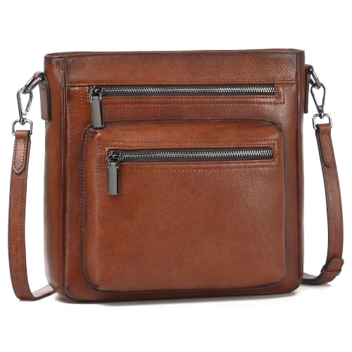 COOLCY Genuine Leather Crossbody Purses Bags for Women Shoulder Handbags