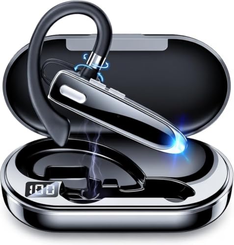 Wireless Single Ear Bluetooth V6.1 Headset, Business Earpiece with Mic - image 1