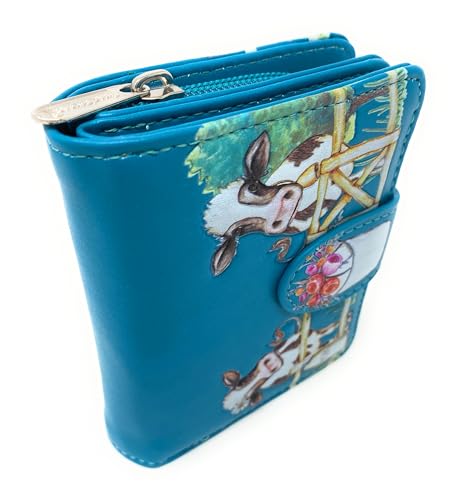 Shag Wear Barnyard Cow Small Farm Wallet for Women and Teen Girls Vegan Faux Leather 4.5