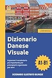 Dizionario Danese Visuale - Imparare il vocabolario più importante per principianti organizzato per temi