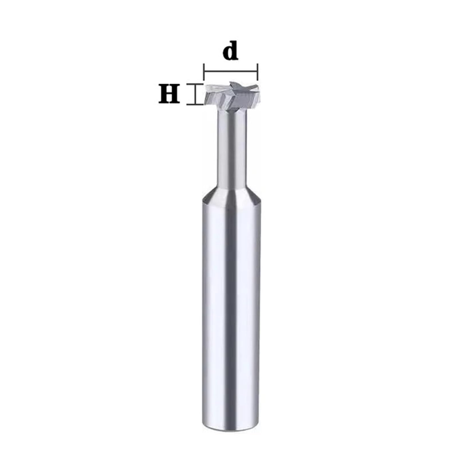 Broca de carburo de tungsteno for ranurar en T, for Cortar Madera, Ranuras en T, for ranurar Metal(H 1mm,Aluminum_D 8MM)