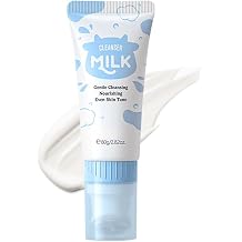 Gentle Milk Face Cleanser,Milk Face Wash with Massaging Brush,Gentle Facial Wash for Deep Cleansing,Moisturizing,Hydrating,Relieving Dry Skins and Evens Skin Tone,For All Skin Types,80g/2.82 Oz