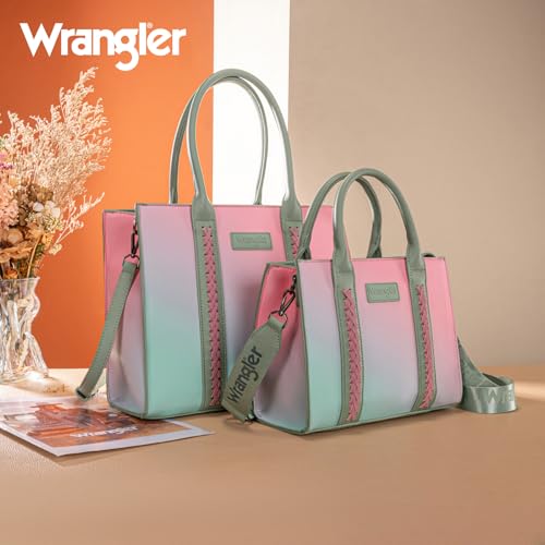 Image of Montana West x Wrangler Tote Bags Purses for Women Work Top-Handle Handbags with Strap