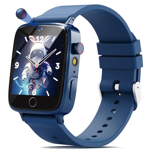 NBKLS Kids Smart Watch for Boys, Kids Watch with 1.54' Touch Screen, Music Player, Learn Card, 10 Audiobooks, 26 Puzzle Games, Toddler Toys Watches for Kid Christmas Birthday Gifts