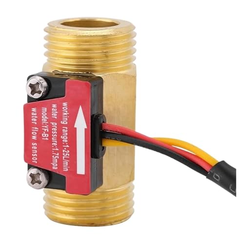 Sensor de flujo de agua YF-B1 G1/2 interruptor de latón 1-25L/min 3