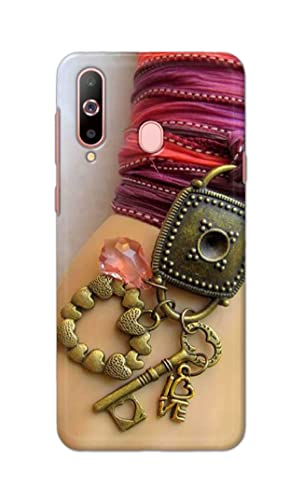 Image of Girl Hand with Keychain Hard Back Case Cover for Samsung Galaxy A60 / Samsung M40, SM-M405FN / DS Back Cover -(J5) VNS2228