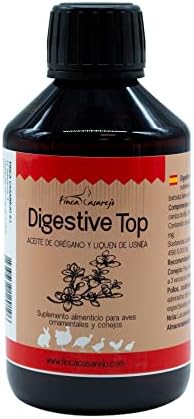 FINCA CASAREJO Suplemento Alimenticio para Una Buena Salud Digestiva en Animales | Digestive Top 250 ml para Conejos y Aves de Corral | Contiene Orégano y Tomillo
