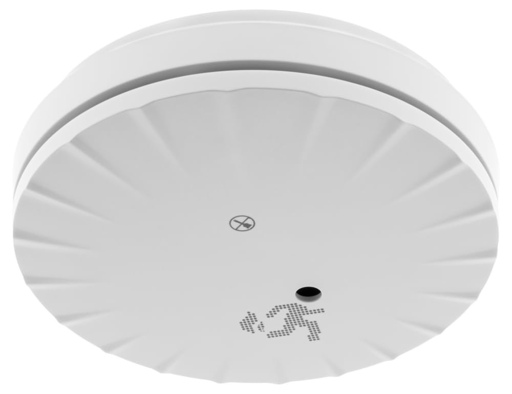 Evacuate - Détecteur De Fumée NF Slim avec Support Multi 10 Ans Garantie