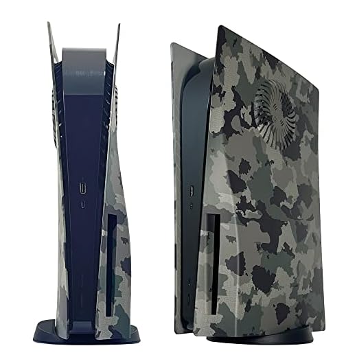 Placa frontal para PS5 com aberturas de resfriamento e filtro de poeira DOBEWINGDELOU PS5 placa lateral para edição de disco capa de reposição placa de rosto capa de proteção acessórios à prova de poeira capa ABS capa verde camuflagem