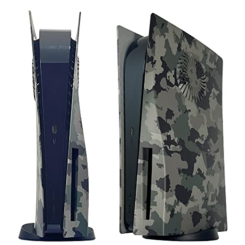 Faceplate for PS5 with Cooling Vents and Dust Filter DOBEWINGDELOU Side Plate for PS5 Disc Edition Console Cover Replacement Face Plate Shell Dustproof Accessories ABS Case Camo Green by Dobewingdelou - Used condition - US$32.31