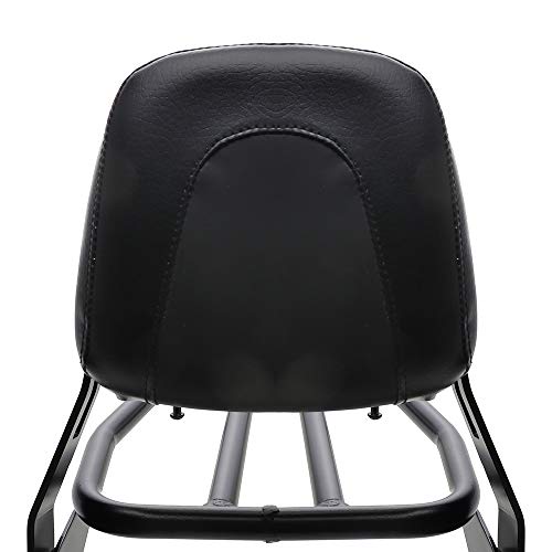 MotorFansClub Sissy Bar Backrest Luggage Rear Rack Passenger Back Seat Cushion Fit For Compatible With Honda Rebel CMX300 CMX500 2017-20 Black