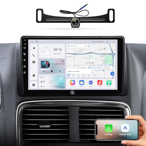 9" Android 13 Car Stereo for Dodge Grand Caravan 2011-2020 Chrysler Town & Country 2011-2016 - 4G+64G Wireless CarPlay Radio Upgrade with HD Touch Screen, GPS Navigation, 1080P Backup Camera