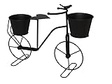 Gerimport Bici Negra 2 Maceteros Redondos 48 x 15 x 32 cm