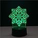 Produktbild Winter Schneeflocke Form Nachtlicht 3D Fantasie Licht Led Lampe Baby Kinderzimmer Nachtlicht Für Kinderzimmer Home Decor Weihnachten Geburtstag Geschenk Mit 7 Farbwechsel Art Deco