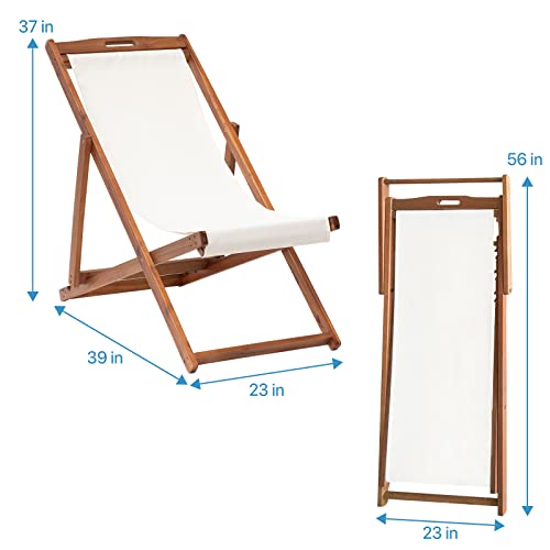 Dkelincs DIYI2222 Removable Fabric Patio Chairs Adjustable Height Beach Sling Chairs Set Of 2 thumb #1