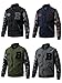 AQQYA Men's Baseball Jacket Fashion Padded College Varsity Jackets Faux Leather Sleeves Button Down Bomber Coat