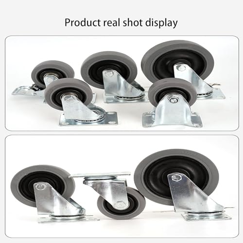 Roulettes robustes en acier avec frein de 13 cm pour matériel industriel - 8