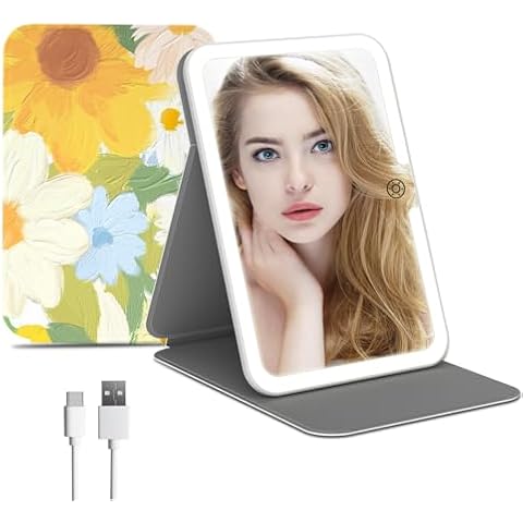 FUNTOUCH Lighted Portable Makeup Mirror Cover