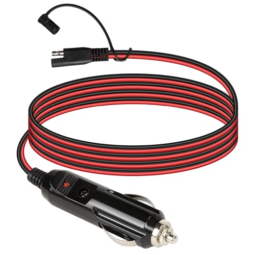 SAE to Cigarette Lighter Plug 16AWG 15A 10FT Charging Cable