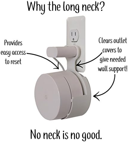 Dot Genie Google WiFi Outlet Holder Mount: [Original and Best] USA Made - The Simplest Wall Mount Holder Stand Bracket for Google WiFi Routers and Beacons - No Messy Screws! (3-pack)