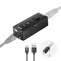 NEEWER Phantomspeisung Konvertierbar 48V/12V Ausgang, Bis zu 40h Arbeitszeit Tragbare Wiederaufladbare Kabellose Stromquelle mit USB C Kabel für Interview/Kondensatormikrofon, usw PP01