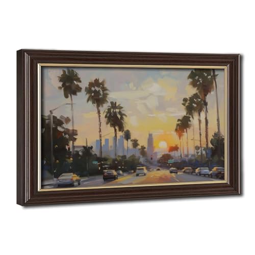 Peinture à l'huile Sunset Boulevard Los Angeles pour habiller un mur vide