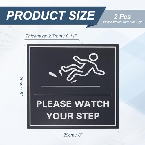 Panneau attention à vos pieds pour éviter les chutes en magasin