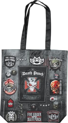 Five Finger Death Punch Rocksax Five Finger Death Punch Unisex Fabric Bag, Multicoloured, Multi-coloured, One Size