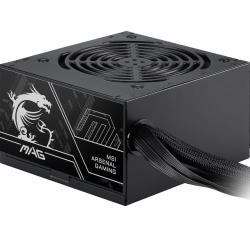 Image of MSI MAG A600DN II Gaming Power Supply - 80 Plus Certified 600W - Non-Modular - Low Noise ATX PSU