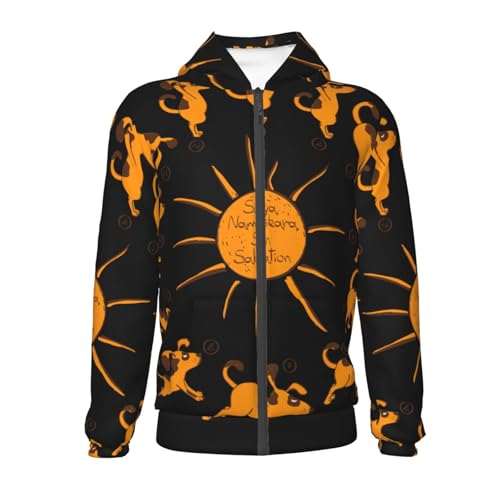 Dog Doing Yoga Kid Hoodies Boys Zip Up Sweatshirts Girls Pullover with Pocket2