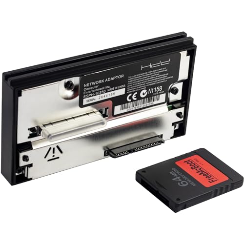 risingsaplings Compatible with PS2 SATA Interface Network Adaptor HDD Hard Disk Adapter 2.5 3.5 and 64MB Free McBoot Memory Card 1.966 for FMCB