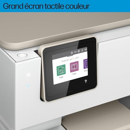 HP Envy Inspire 7220e, 242P6B, Imprimante Multifonction à Jet d'Encre A4 Couleur, Recto Verso Automatique, 22 ppm, Wi-Fi, 3 mois de forfait Instant Ink gratuit, Blanche