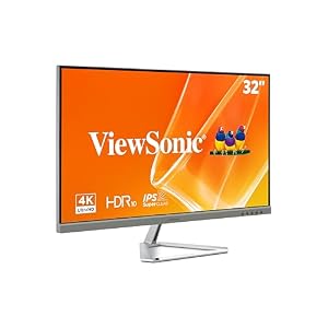 ViewSonic VX3276-4K-MHD 32 Inch 4K UHD Monitor, HDR10, HDMI, DisplayPort