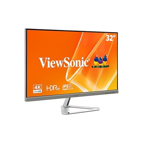 ViewSonic VX3276-4K-MHD 32 Inch 4K UHD Monitor, HDR10, HDMI, DisplayPort