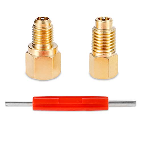 Adaptadores para R12 R22 a R134a - Conexión 1/4" Flare x 1/2" Acme miniatura 1