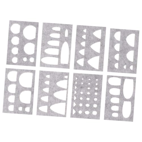 Operitacx Needle Felting Applique Mold Felt Stencil DIY Craft Tool for Animal Eyes Ears Nose Template Wool Felt Supplies for Creative Handmade Projects