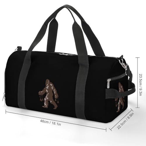 Bigfoot Carrying Wind Chimes Sasquatch Gym Bag Duffle Bag for Travel Lightweight Carry On Tote Weekender Bags for Women Men2