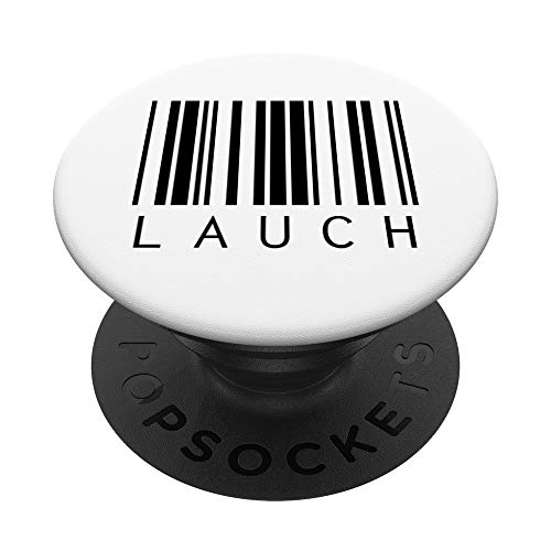 Lauch Wort Barcode Divertido PopSockets PopGrip Intercambiable