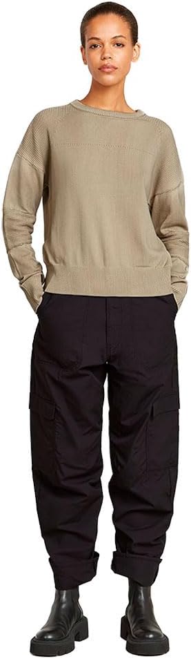 G-STAR Women's Washed Lightweight Biker Knitted Sweater