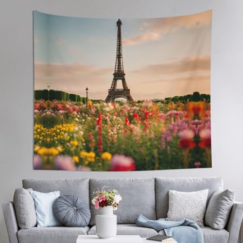 Tapiz de París con la Torre Eiffel para renovar paredes vacías en salas y dormitorios modernos