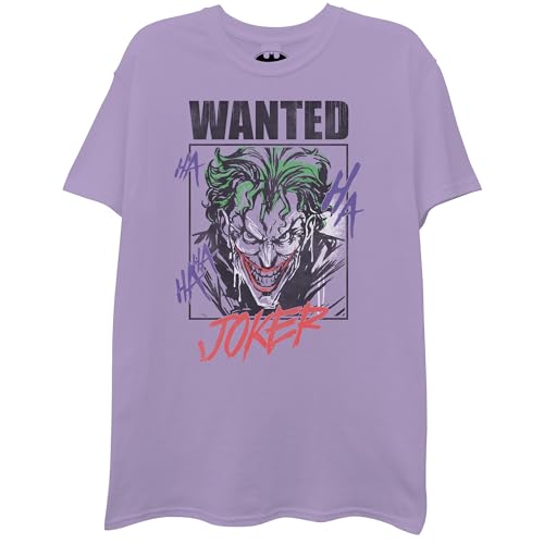DC Comics Men's Joker Wanted Poster Short Sleeve T-Shirt - Main Image