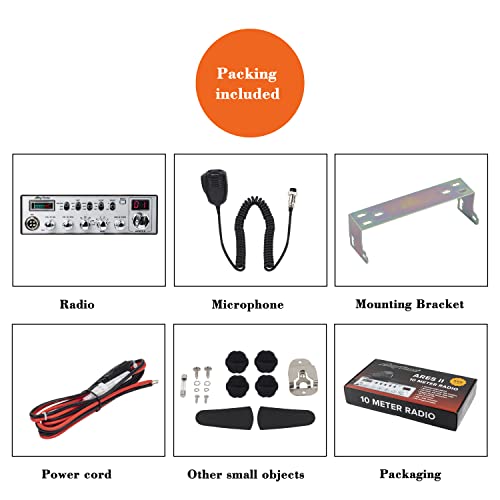 AnyTone ARES II 10 meter Radio for Truck, with CTCSS/DCS, High power output Max FM 40W, AM 12W,SSB 35W. - Image 5