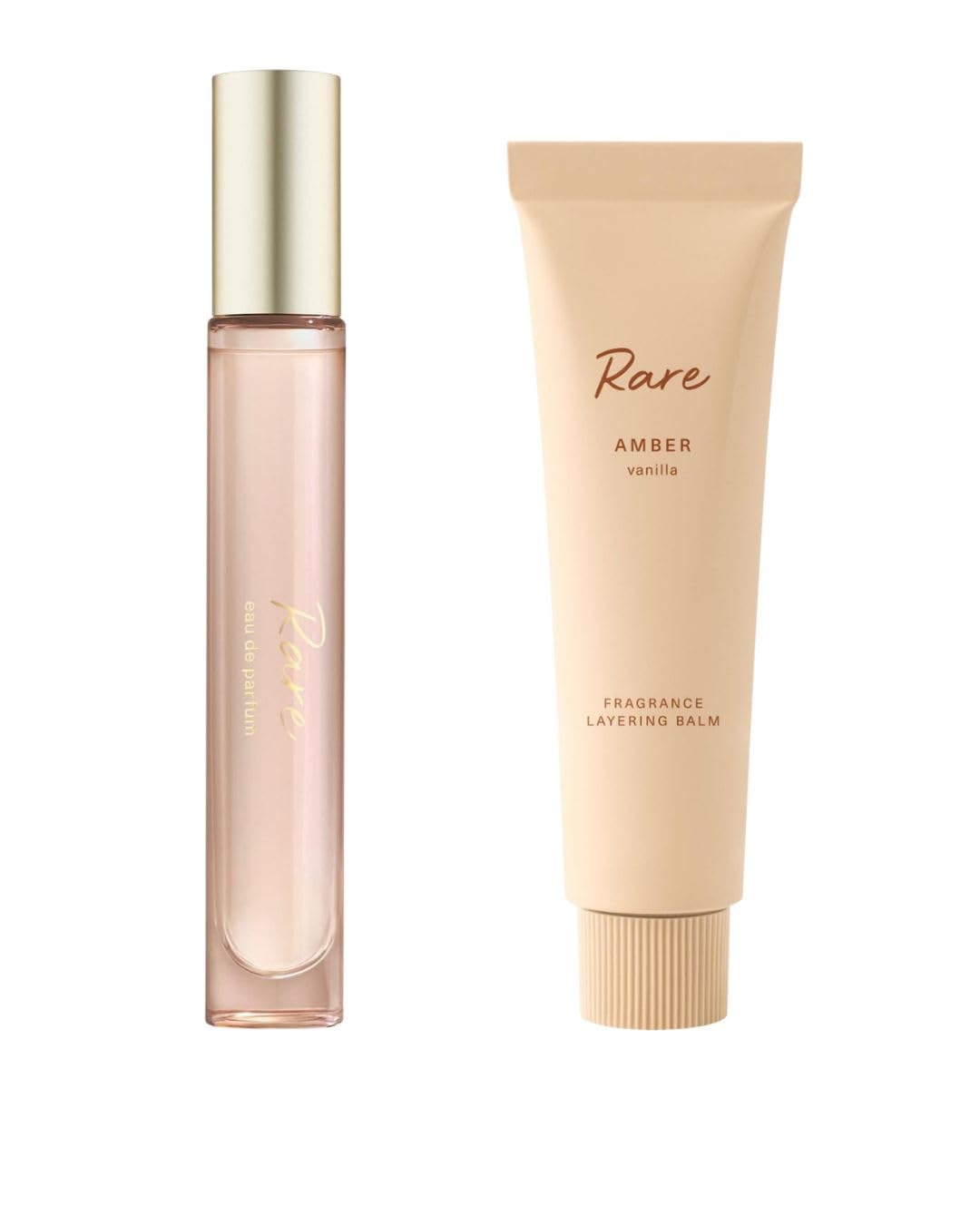 Rare Beauty Perfume Travel Size 10 mL + Bonus Amber Vanilla Layering Balm 0.67 oz Rare Fragrance Set - Floral Clean Scent