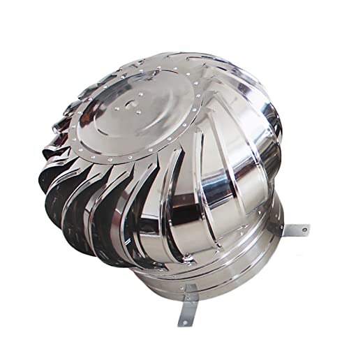 SBCGFY Sombrerete de Chimenea, Ventilador de turbina para Techo, Acero Inoxidable 304, Rejillas de ventilación para Techo, Resistente a la Intemperie, para Condiciones(160mm/6.2in)