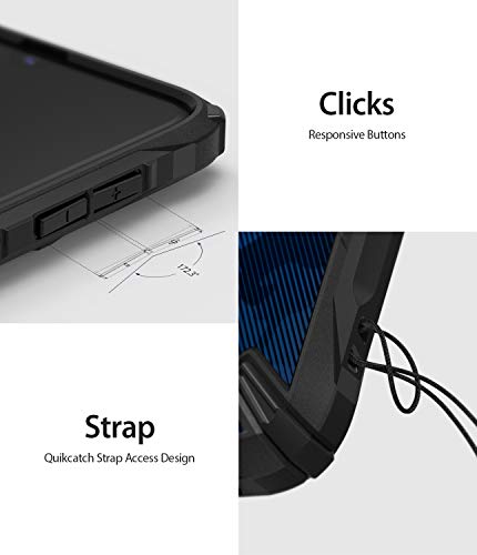 Image of Ringke Fusion-X Compatible with Samsung Galaxy A30s / A50 / A50s Case Back Cover Camo Hard PC Back TPU Bumper Impact Resistant Protection Samsung A30s / A50 / A50s Back Cover - Camo Black