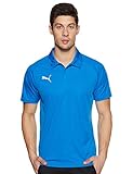Gerader Saum vorne Puma Herren Liga Sideline Polo Poloshirt, Electric Blue Lemonade White, M